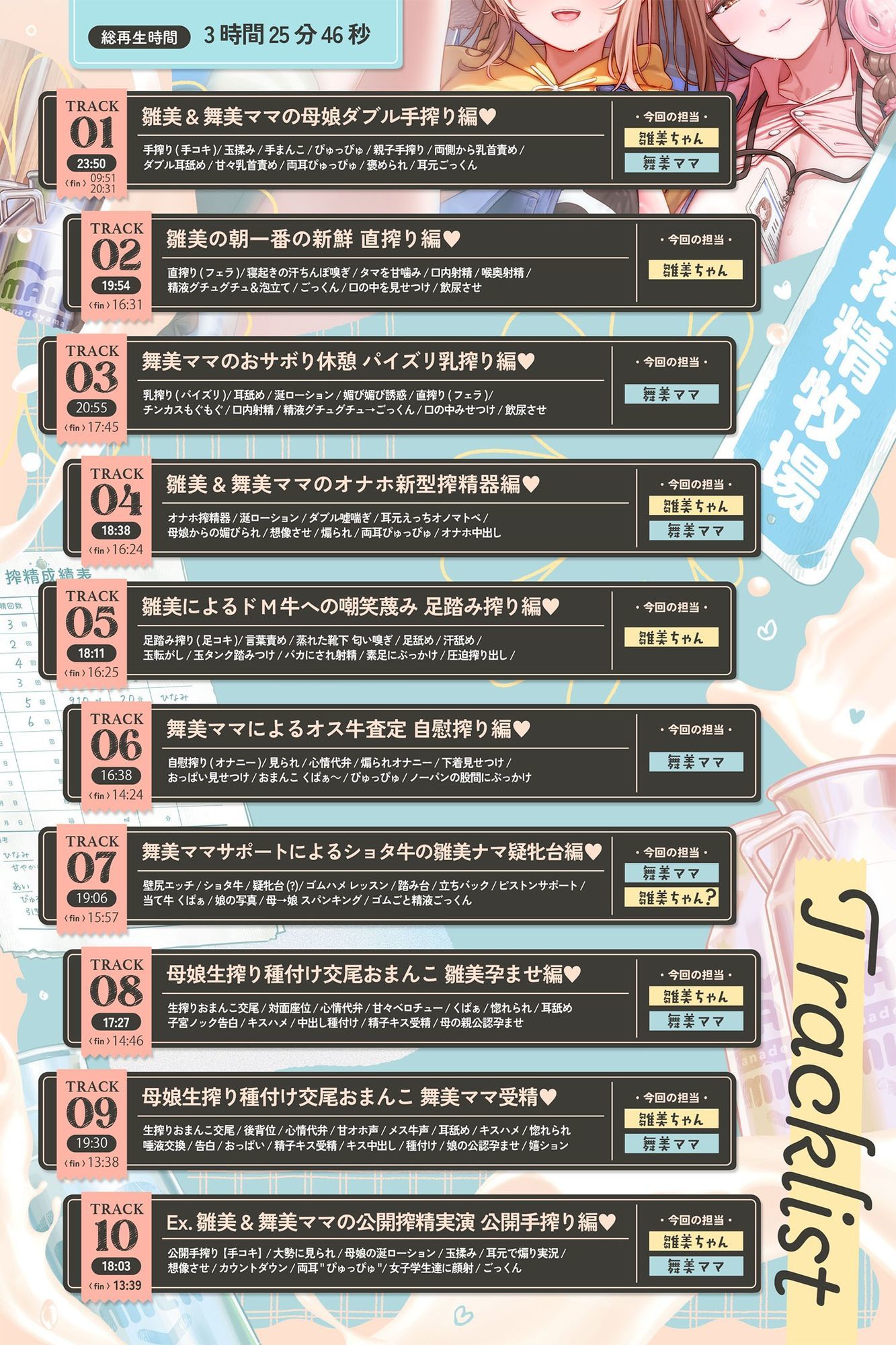 搾精士さんのミルキングパーラー6 〜母娘搾精士に’生搾り’までお世話してもらえる ストレスフリーな牧場おまんこ生活〜 | 同人データベース
