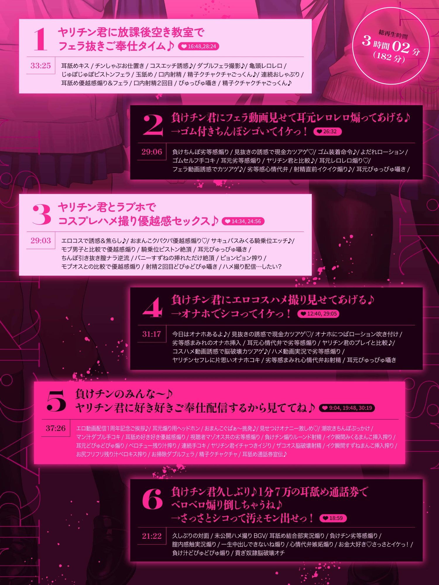 【3時間！超露悪的/脳破壊系ASMR】ヤリチン君と負けチン君。セックス格差を教えてあげる♪【優越感＆劣等感/心情代弁】 サンプル画像 9