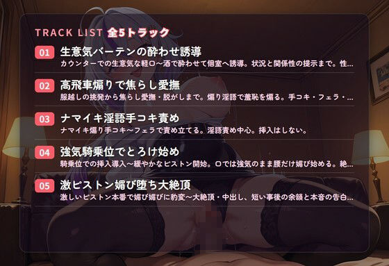 【ナマイキ煽り×媚び堕ち淫語】生意気年下バーテンダーの先輩搾精ご奉仕 〜高飛車おまんこが堕ちるまで（はーと）〜（全38分） サンプル2