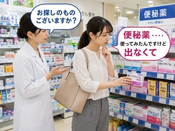 薬局で便秘相談したら浣腸をオススメされてしまう女子 4 画像1