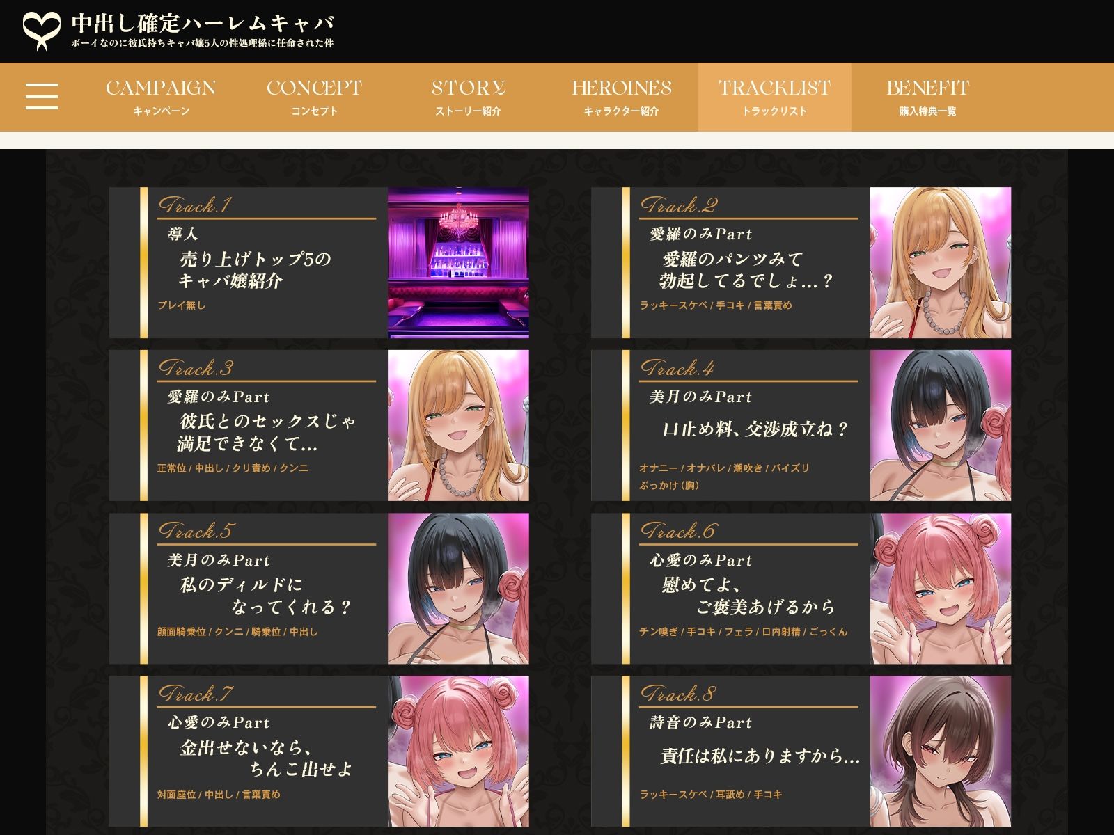 【4時間半x5人】ハーレム♪キャバ〜ボーイなのに彼氏持ちキャバ嬢5人の性処理係に任命された件〜 画像7