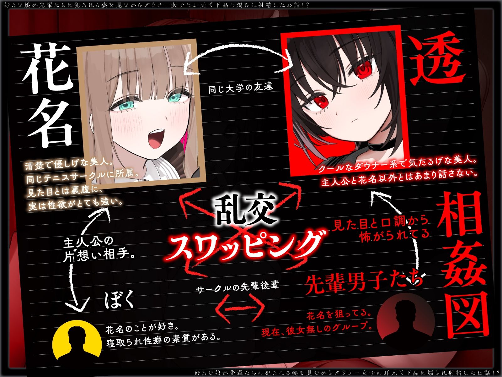 c【NTRヤリサー合宿×スワップ】好きな娘が先輩たちに犯●れる姿を見ながらダウナー女子に耳元で下品に煽られ射精したお話!?【淫語?囁き?背徳感?】【NTRヤリサー合宿×スワップ】好きな娘が先輩たちに犯●れる姿を見ながらダウナー女子に耳元で下品に煽られ射精したお話!?【淫語?囁き?背徳感?】【NTRヤリサー合宿×スワップ】好きな娘が先輩たちに犯●れる姿を見ながらダウナー女子に耳元で下品に煽られ射精したお話!?【淫語?囁き?背徳感?】【NTRヤリサー合宿×スワップ】好きな娘が先輩たちに犯●れる姿を見ながらダウ 画像4