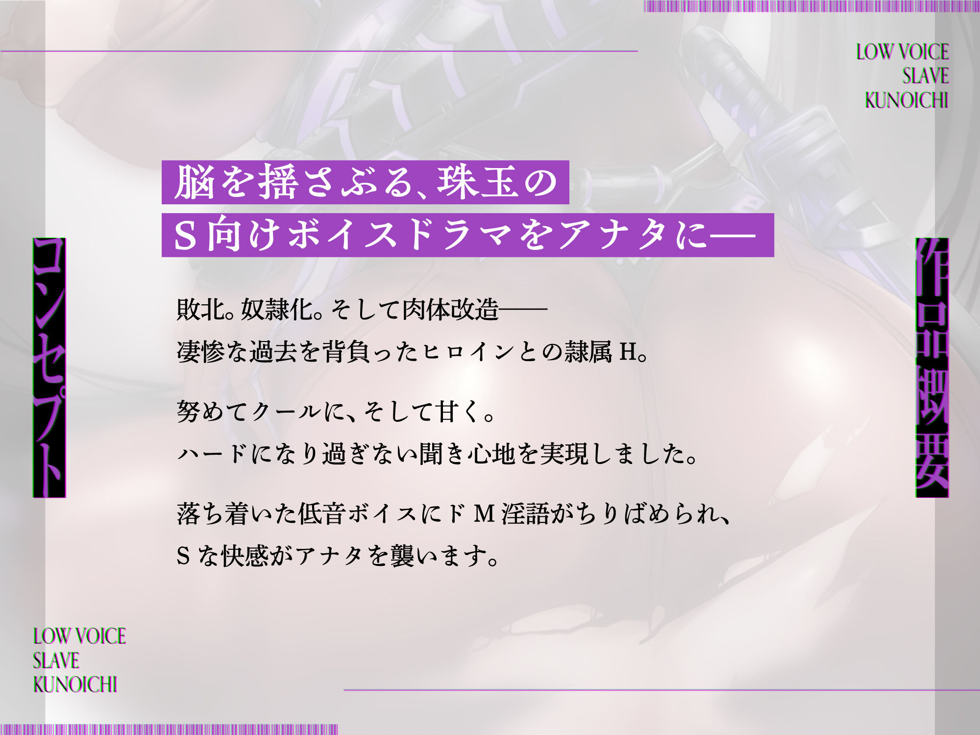 低音ボイス奴○くノ一。「…キミ専用の孕ませオナホとして…私のカラダを存分に使用してほしい…」 画像2