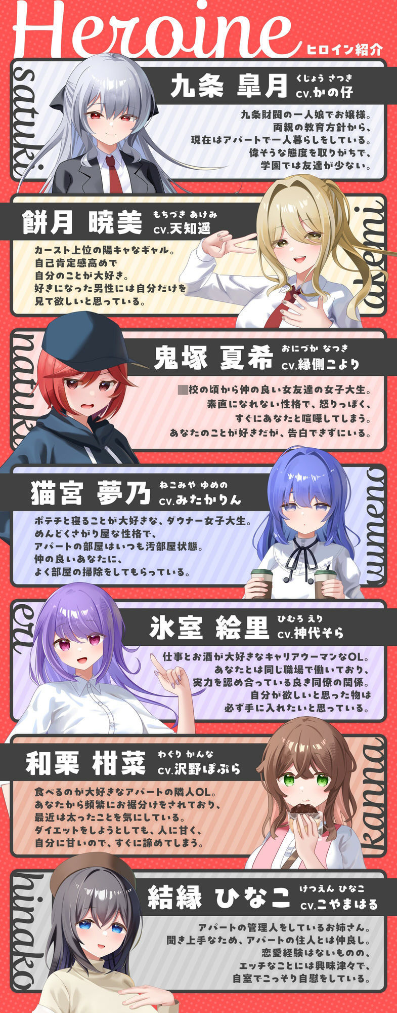 【7周年記念作品/7人オムニバス作品/3時間越え】縁結び荘へようこそ-アパートに住む7人の住人と甘々エッチする話【バイノーラル】 画像2