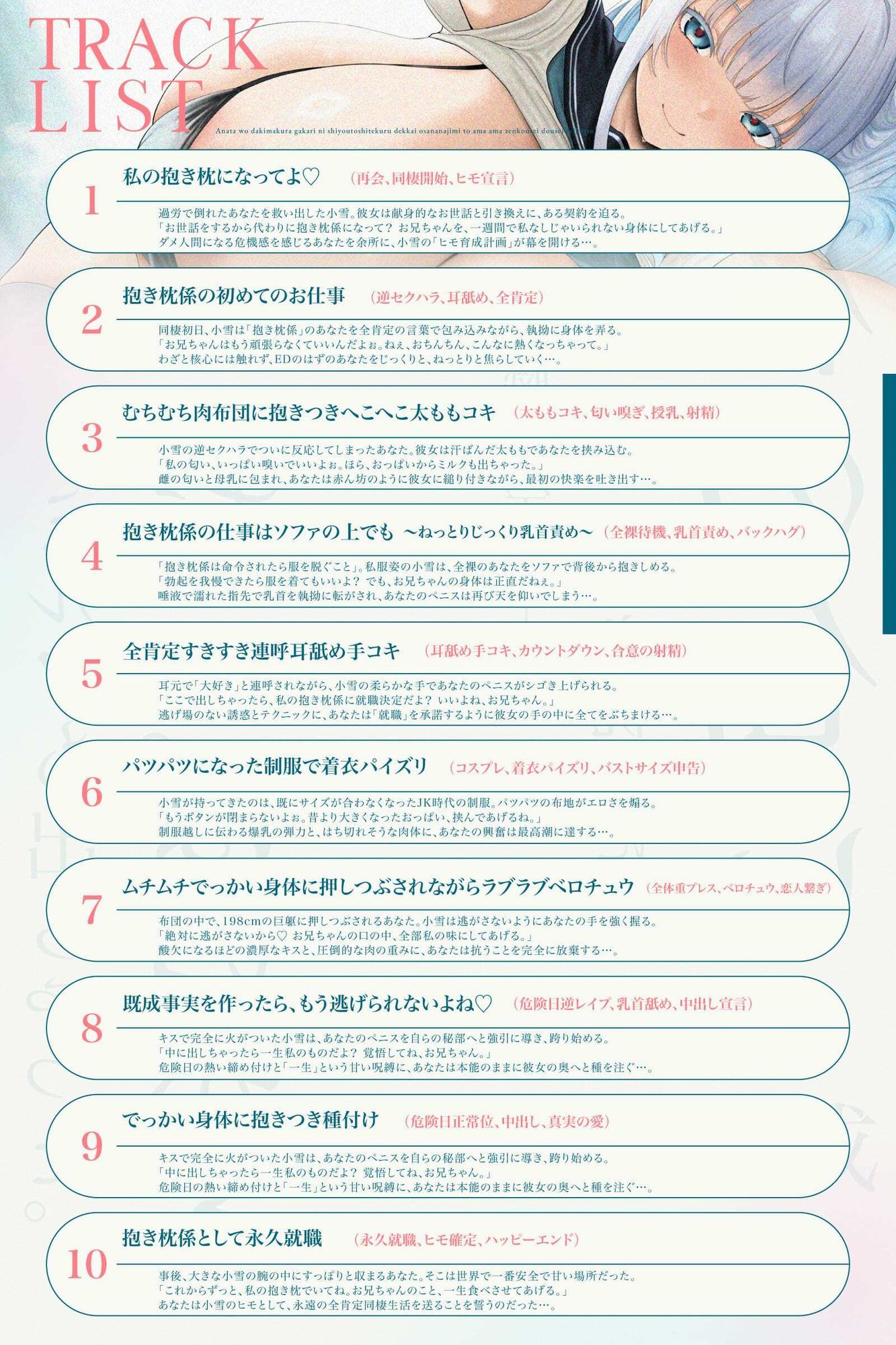 【心情代弁ばぶばぶえっち】あなたを抱き枕係にしようとしてくるでっかい幼なじみとあまあま全肯定同棲生活（KU100マイク収録作品） 画像5