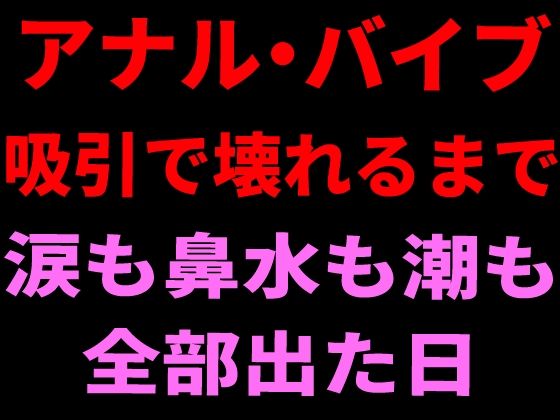 アナル・バイブ・吸引で壊れるまで。涙も鼻水も潮も全部出た日の表紙