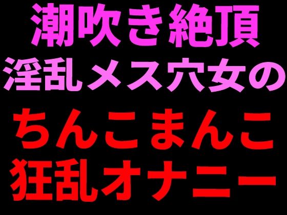 潮吹き絶頂 淫乱メス穴女のちんこまんこ狂乱オナニーの表紙
