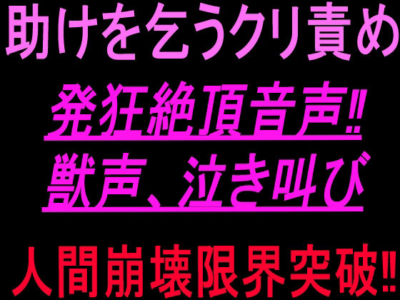 助けを乞うクリ責め発狂絶頂音声!!獣声、泣き叫び、人間崩壊限界突破!! 画像1