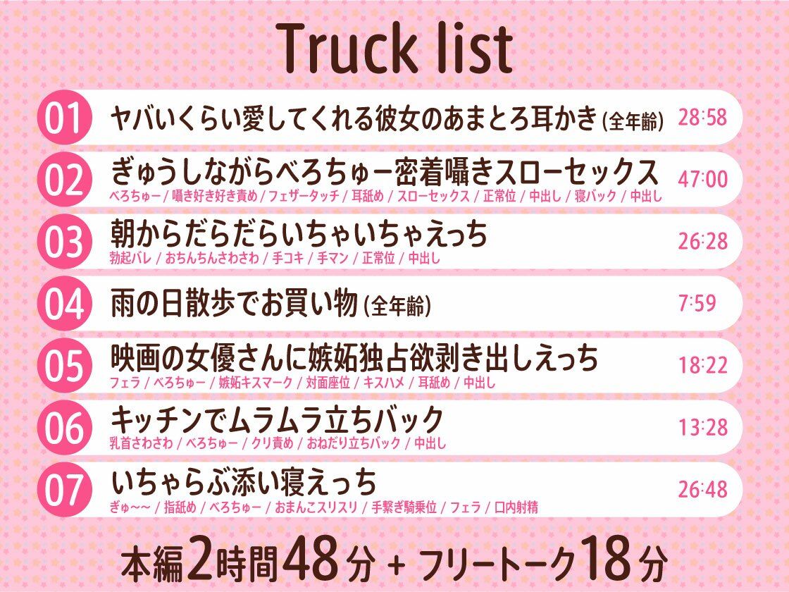 【3時間アドリブ】キスハメ共依存性活〜溺れるくらい激しいキスでヤバいほど愛してくれる彼女〜