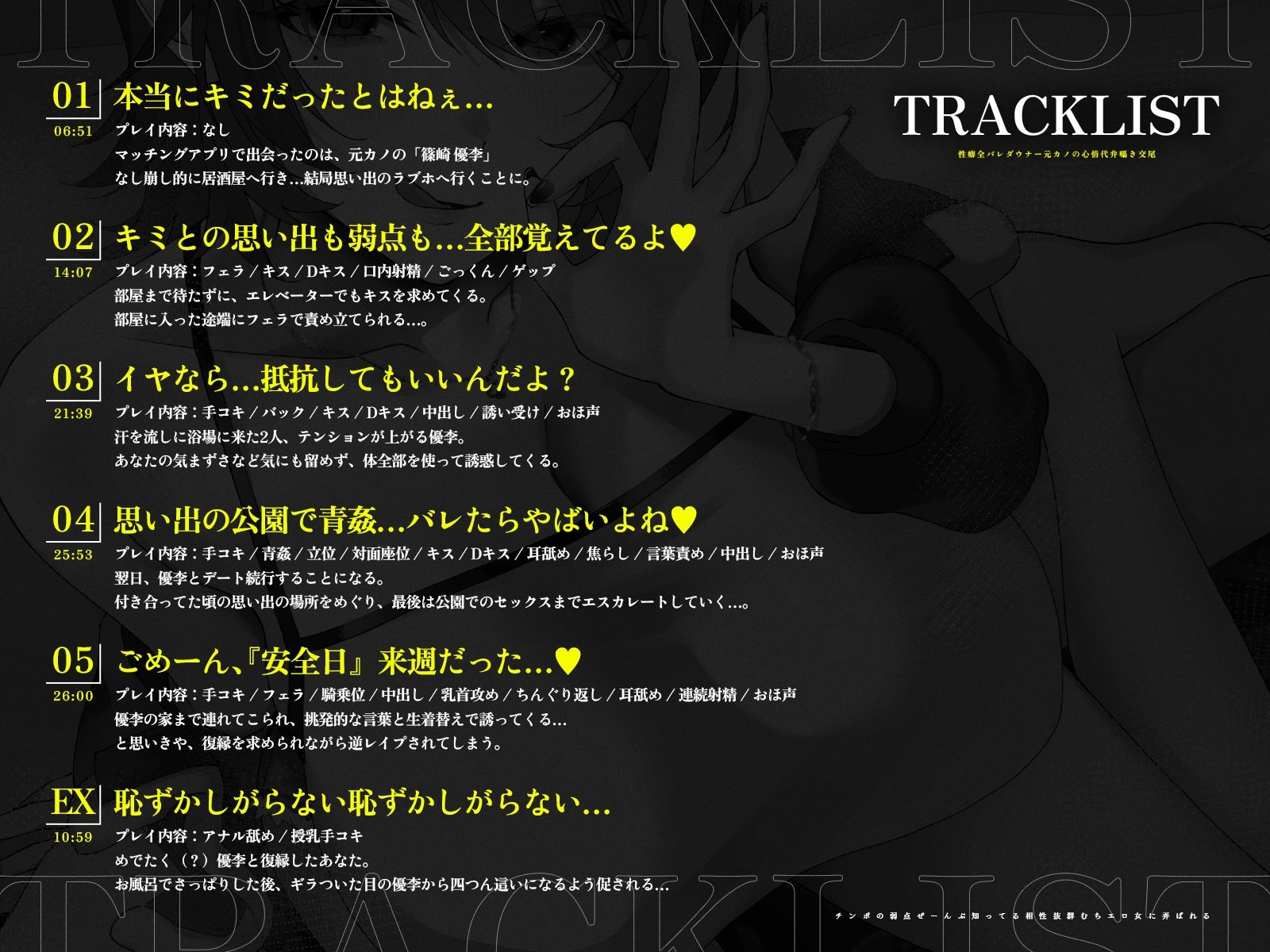【心情代弁/差分イラスト】性癖全バレダウナー元カノの心情代弁囁き交尾〜チンポの弱点ぜーんぶ知ってる相性抜群むちエロ女に弄ばれる〜【KU100】 画像4