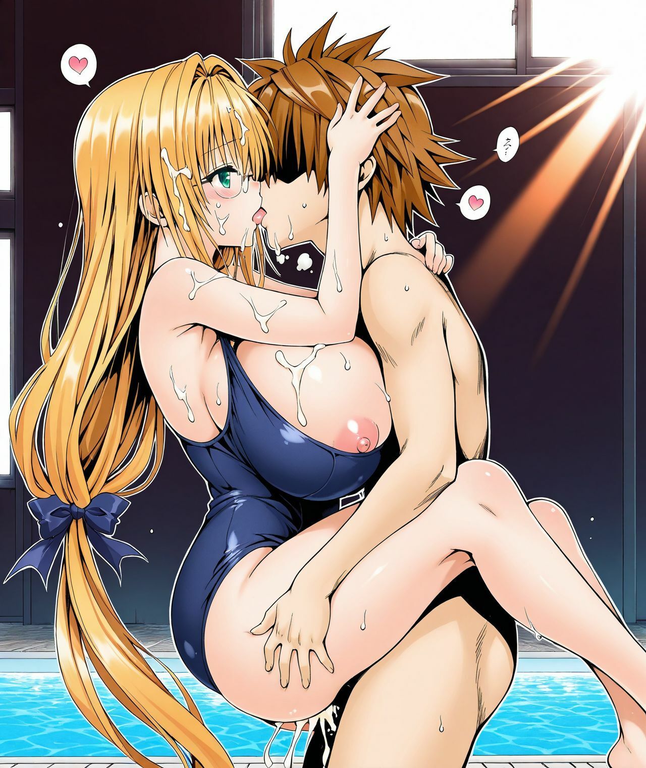 【アクシデンTo LOVE】【CG集TLT1対応】【スク水】金髪巨乳ドジっ子天然美人教師ティア先生と学校のプールでスク水ラブラブあまあまエッチ サンプル7