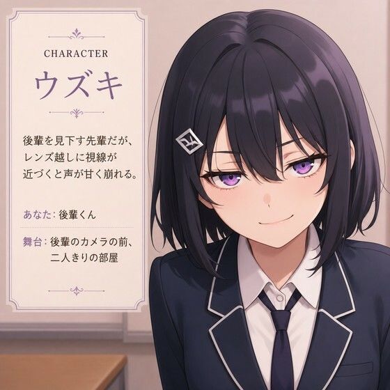 【見下し先輩×感度シンクロ】ウズキ先輩は後輩くんのレンズで堕とされる