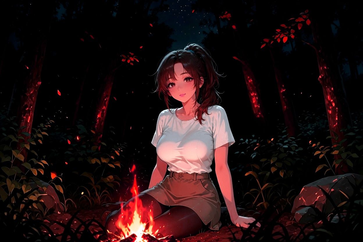 【焚火と川のせせらぎASMR】一人用テントで密着40代美熟女の身体が激しく求める山の出会い 画像6