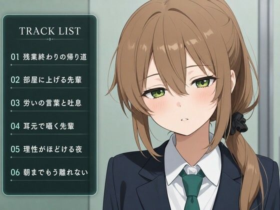 【吐息混じり×淫語囁き】研修係の先輩後輩、残業明けの部屋で離れられません 画像2