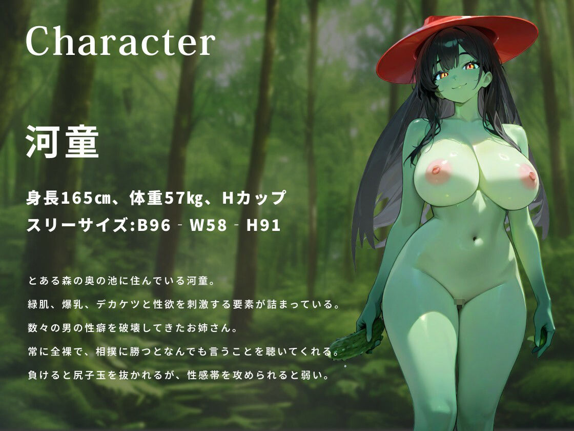 爆乳河童お姉さんは相撲で敗北し、ショタ〇キの性〇隷に成り果てる【おねショタ/異種姦/short】