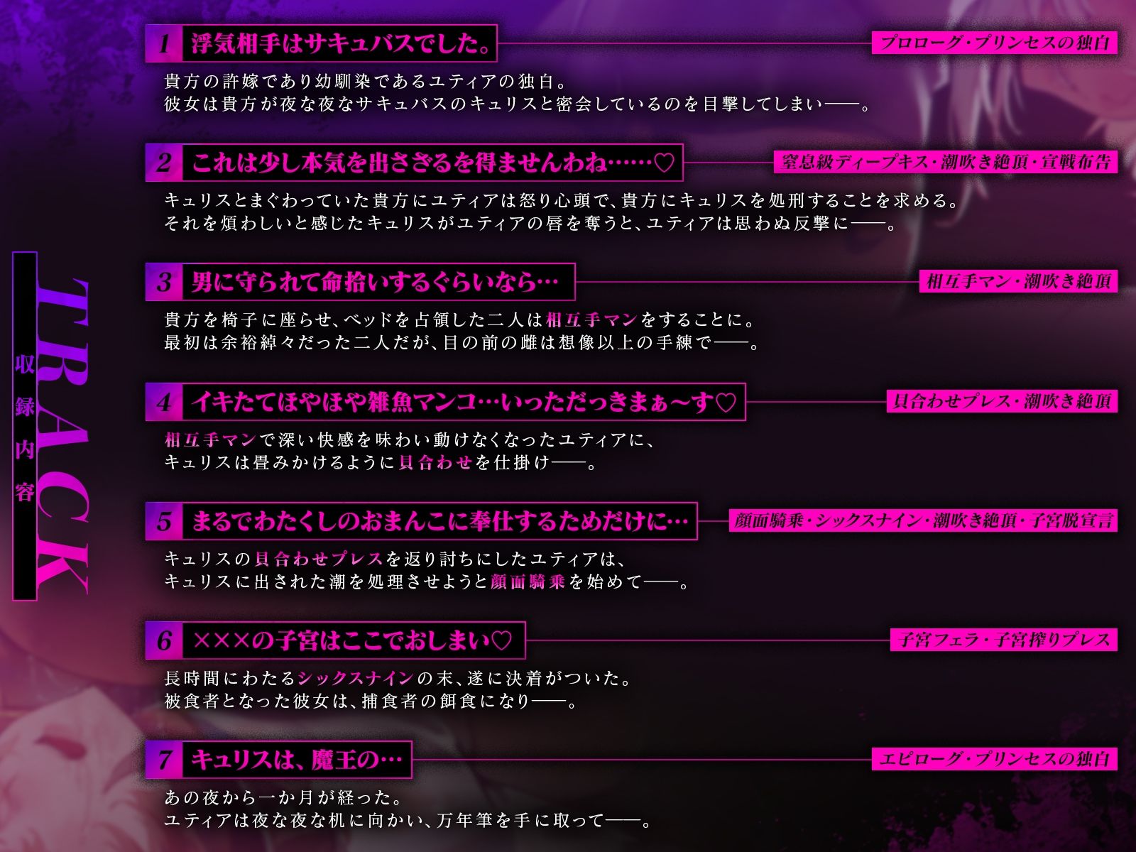 【鬼畜・レズバトル】 過激閲覧注意！ サキュバスVSプリンセス〜王子の浮気相手がサキュバスでしたので実力行使で排除致します（はーと）〜【KU100】 画像5