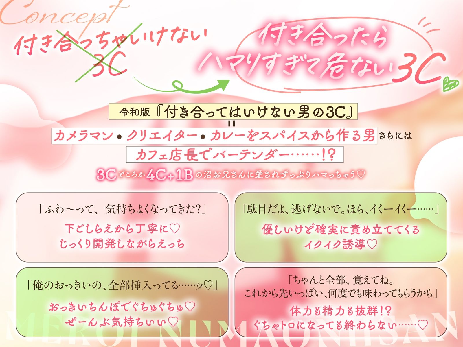 3Cだけど、いい?〜令和版『付き合っちゃいけない』メロい沼お兄さんとぐちゃトロ特濃えっち〜【CV.猿飛総司】 画像3