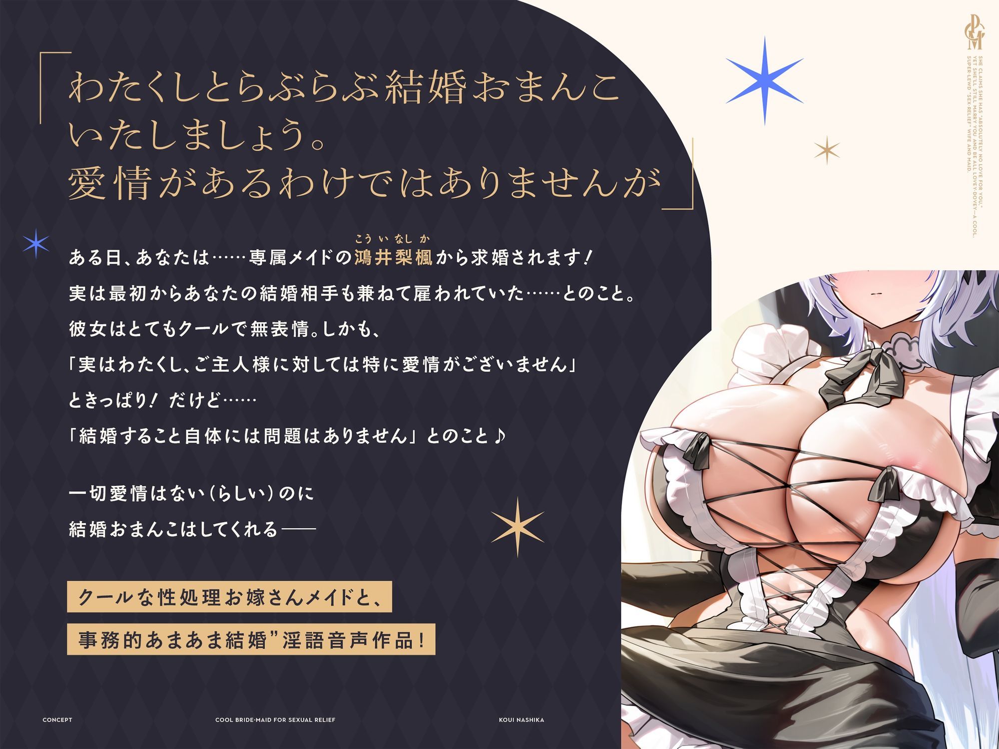 ‘一切あなたに愛情がない’とは言うけど、とりあえずクールな甘々おまんことらぶらぶ結婚はしてくれる、性処理お嫁さんおまんこメイド サンプル画像 1