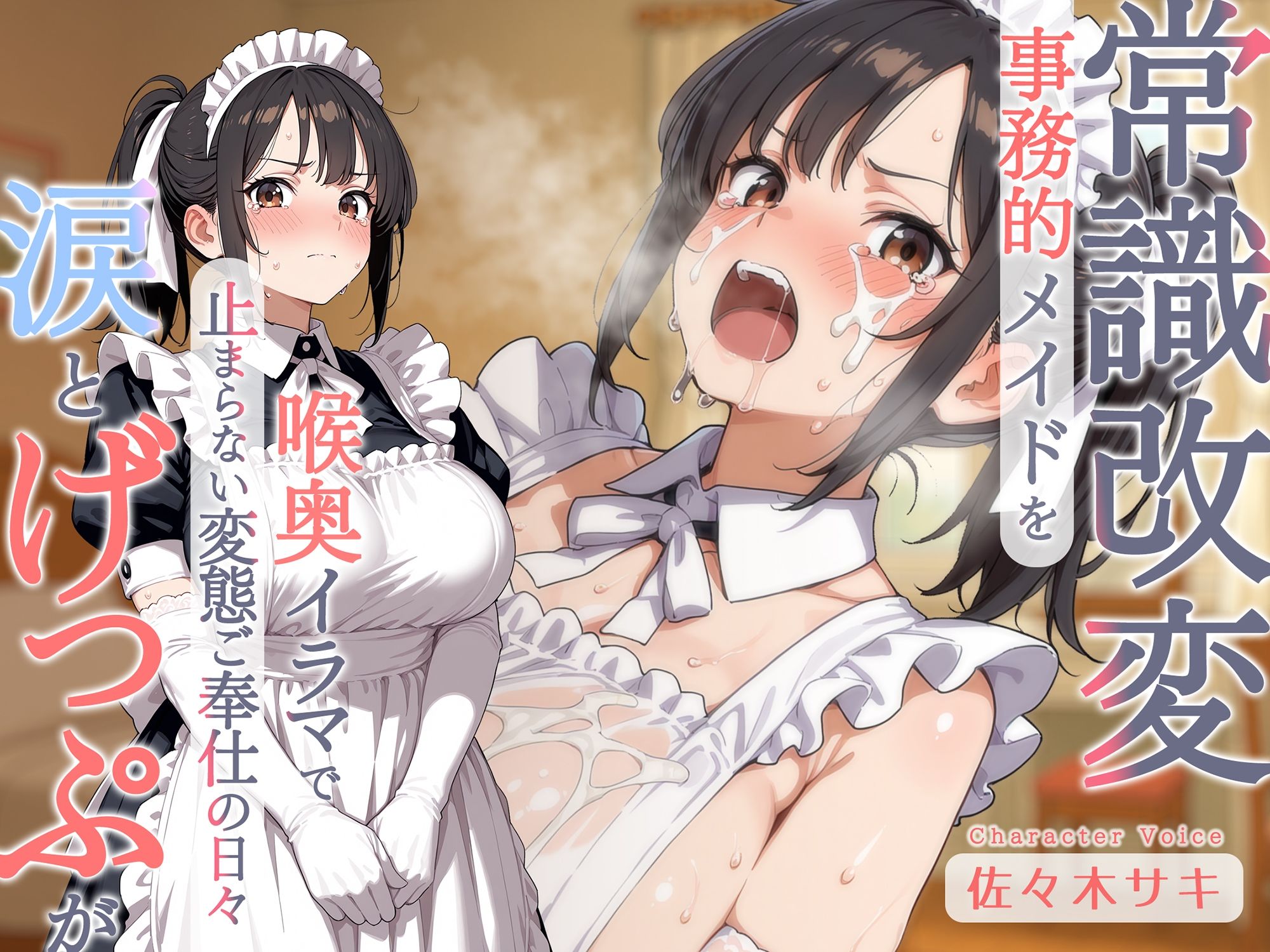 【げっぷ】事務的メイドを常識改変♪喉奥イラマで涙とげっぷが止まらない変態ご奉仕の日々 画像2