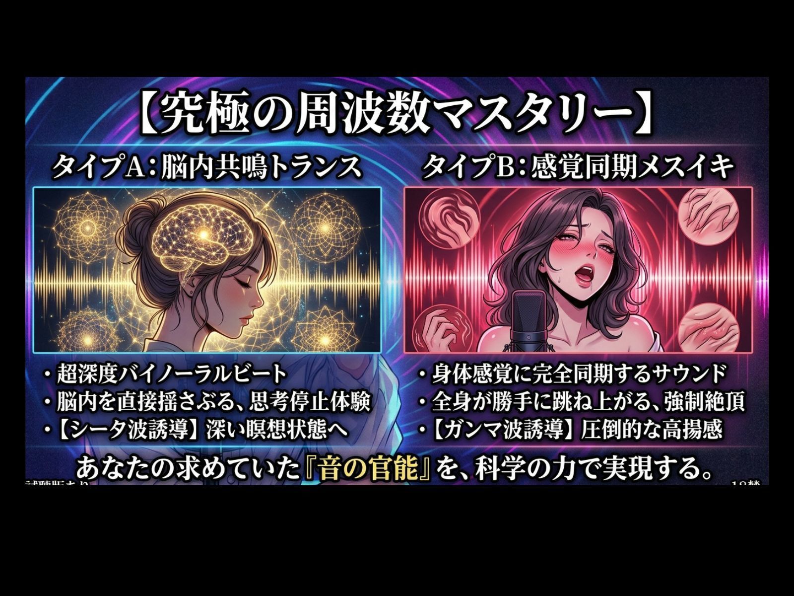 【前代未聞立体音響】脳がバグる周波数催○音楽と密着フェラ音で無限ドライオーガズム 画像2