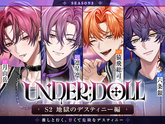 【UNDER:DOLL S2】地獄のデスティニー編「あー中に突っ込んだ舌がぎゅーって締め付けてきた、ね、どっちにイカされたか言ってみ?」逆ハーレム×2人同時の挟み撃ちW3P 画像1