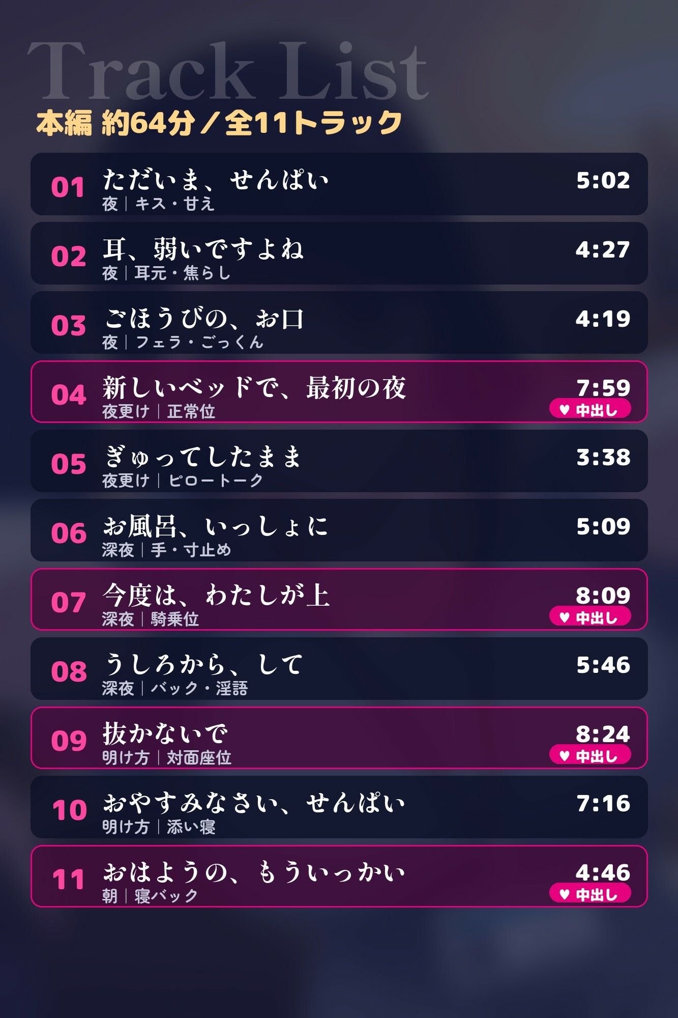 【64分・甘々中出し4回】同棲初日の夜、社会人1年目の後輩彼女が「せんぱい、今夜は寝かせてあげない」って朝まで何回もおねだりしてくる【恋人同士/ラブラブ/NTRなし】