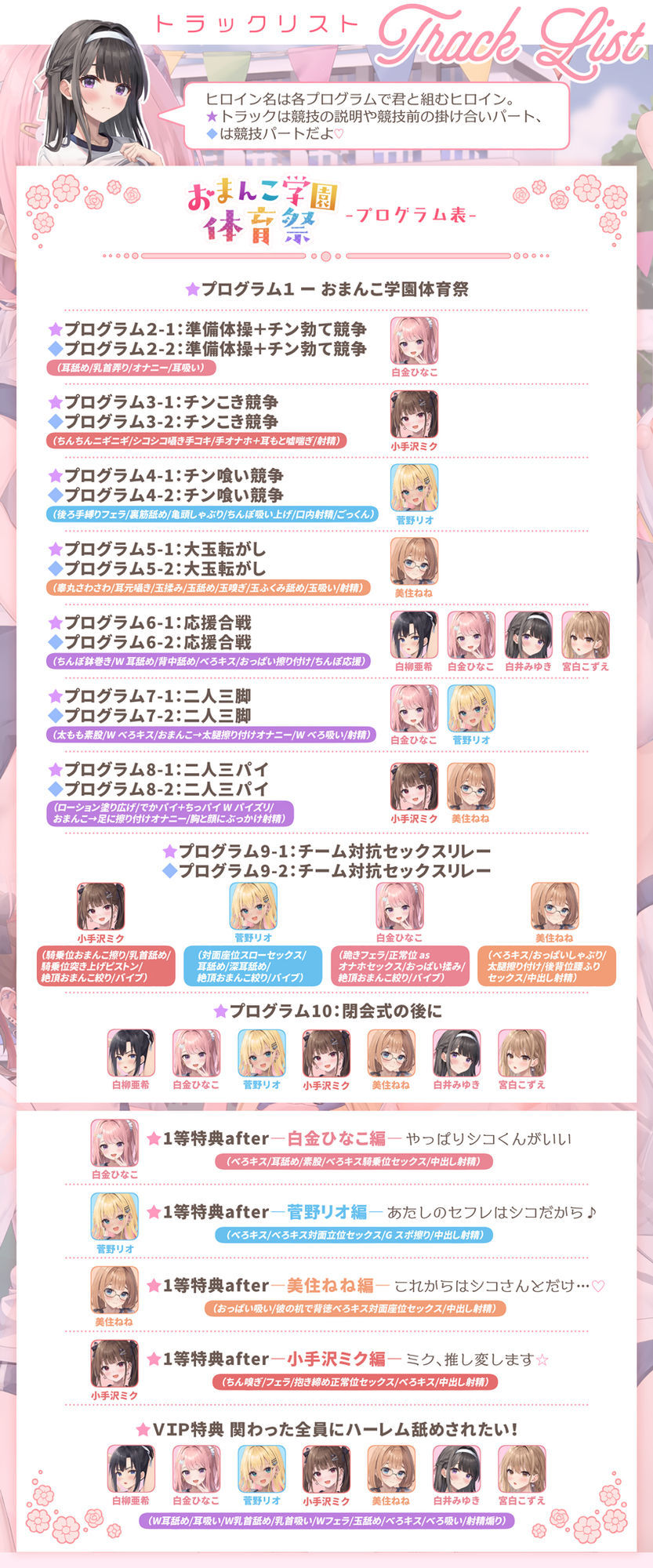 【7人×4.5時間超★豪華7大特典★】おま〇こ学園体育祭≪早漏よわチン争奪戦！≫ 〜陰キャで学年カースト最下位の僕が7人の女子にイカされまくった伝説の日〜のサンプル画像 5