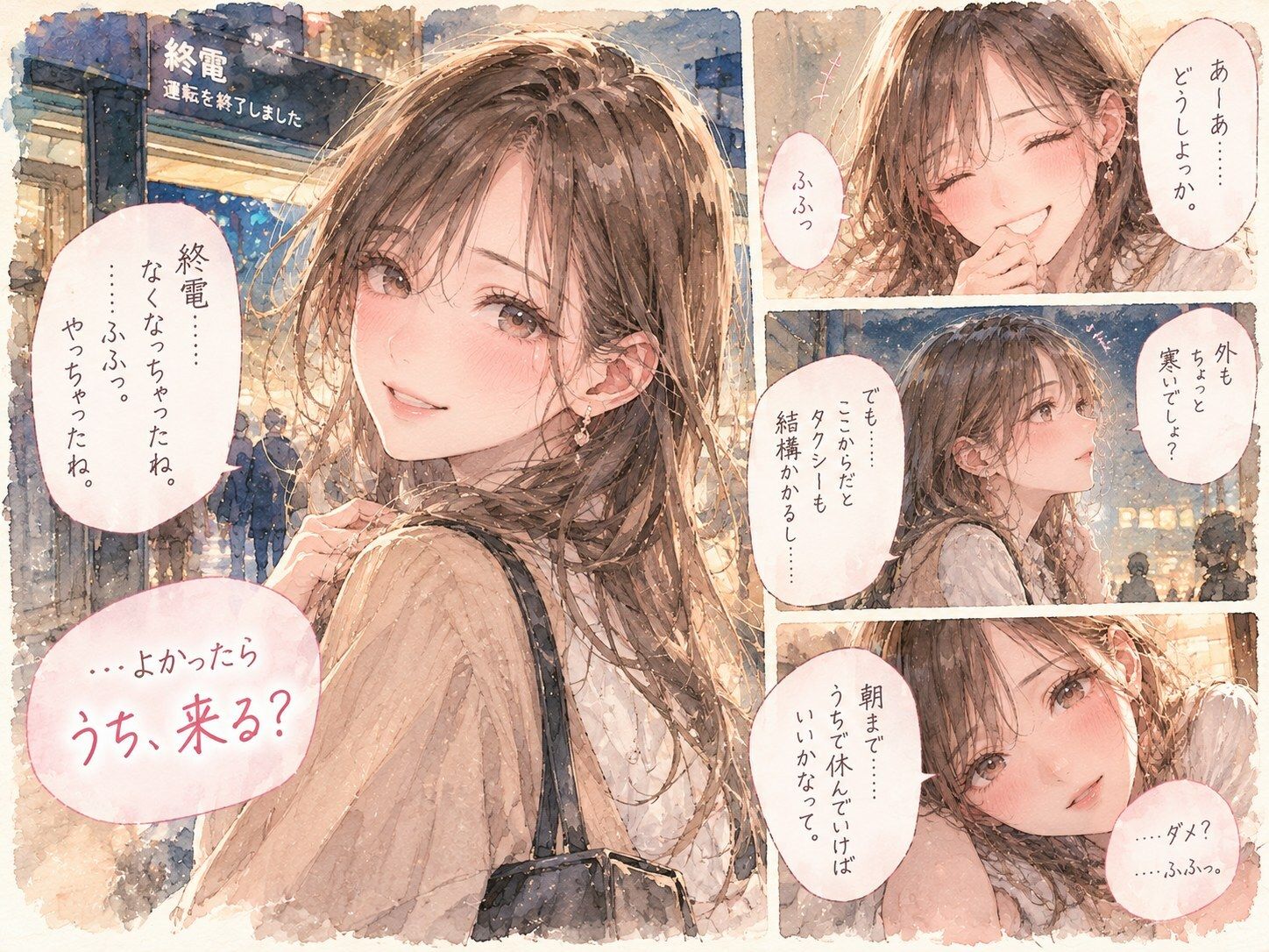『終電を逃した夜、憧れの先輩と二人きりになった。』 画像1