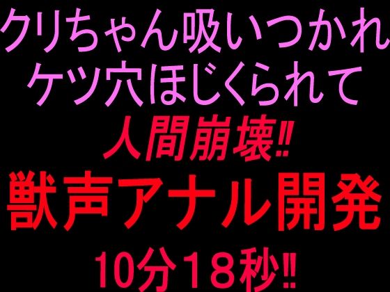クリちゃん吸いつかれケツ穴ほじくられて人間崩壊！！獣声アナル開発10分18秒！！